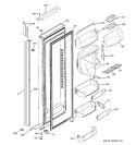 FRESH FOOD DOOR Diagram and Parts List for PJE25PGTAFKB  General Electric Refrigerator