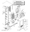 FREEZER SECTION Diagram and Parts List for PJE25PGTAFKB  General Electric Refrigerator