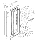 FRESH FOOD DOOR Diagram and Parts List for PSH23PSTBSV  General Electric Refrigerator
