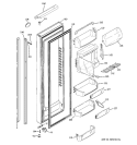 FRESH FOOD DOOR Diagram and Parts List for PSH25PSTBSV  General Electric Refrigerator