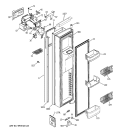 FREEZER DOOR Diagram and Parts List for PIE23NGTAFSV  General Electric Refrigerator