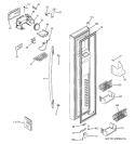 FREEZER DOOR Diagram and Parts List for PSW26PSTASS  General Electric Refrigerator