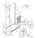 FREEZER SECTION Diagram and Parts List for ESH22JFWBBB  General Electric Refrigerator