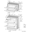 DOORS Diagram and Parts List for GTS18EBSARBB  General Electric Refrigerator
