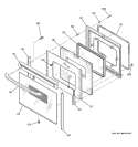 Part Location Diagram of WB10T10093 GE HINGE Assembly