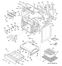 BODY PARTS Diagram and Parts List for JCBP66WJ3WW  General Electric Range