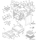 BODY PARTS Diagram and Parts List for JCBP78WJ3WW  General Electric Range