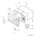 OVEN CAVITY PARTS Diagram and Parts List for JES0736SM2SS  General Electric Microwave