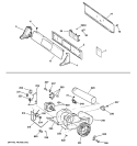 BACKSPLASH, BLOWER & MOTOR ASSSEMBLY Diagram and Parts List for DNCD450EG0WC  General Electric Dryer