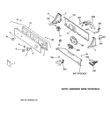 CONTROLS & BACKSPLASH Diagram and Parts List for WHDSR315DDWW  General Electric Washer
