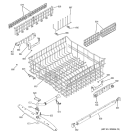UPPER RACK ASSEMBLY Diagram and Parts List for GHDA670N10WW  General Electric Dishwasher