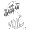 LOWER RACK ASSEMBLY Diagram and Parts List for GLD6600N10WW  General Electric Dishwasher