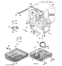 BODY PARTS Diagram and Parts List for GSD3300N00CC  General Electric Dishwasher