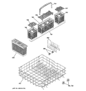 LOWER RACK ASSEMBLY Diagram and Parts List for PDW8281J10SS  General Electric Dishwasher