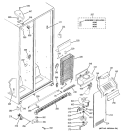 FREEZER SECTION Diagram and Parts List for GSE22KETAFSS  General Electric Refrigerator