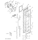 FREEZER DOOR Diagram and Parts List for ESF25QGWACC  General Electric Refrigerator