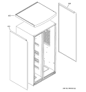CLAD COMPONENTS Diagram and Parts List for PSW23PSTBSS  General Electric Refrigerator