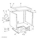UPPER CABINET Diagram and Parts List for DDC4400T0WH  General Electric Dryer
