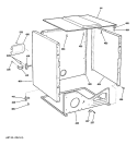 LOWER CABINET Diagram and Parts List for DDC4400T0WH  General Electric Dryer
