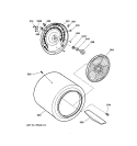 DRUM Diagram and Parts List for DDC4400T0WH  General Electric Dryer