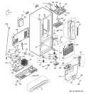 CABINET Diagram and Parts List for GDS20KBSABB  General Electric Refrigerator