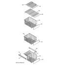 FREEZER SHELVES Diagram and Parts List for GSL25LGWABS  General Electric Refrigerator