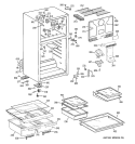 Part Location Diagram of WR71X10844 GE Shelf Frame