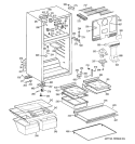 CABINET Diagram and Parts List for GTT16GBSERCC  General Electric Refrigerator