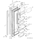 FRESH FOOD DOOR Diagram and Parts List for PIE23NGTCFSV  General Electric Refrigerator