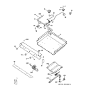 GAS & BURNER PARTS Diagram and Parts List for RGB540SEH4SA  Hotpoint Range