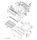 DOOR & DRAWER PARTS Diagram and Parts List for RCB787WJ4WW  Hotpoint Range