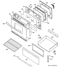 DOOR & DRAWER PARTS Diagram and Parts List for RCB790SJ3SA  Hotpoint Range