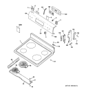 Part Location Diagram of WB36K10501 GE TRIM & BRACKET Assembly WELD