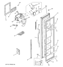 FREEZER DOOR Diagram and Parts List for HSS22GFTAWW  Hotpoint Refrigerator