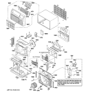 CABINET & COMPONENTS Diagram and Parts List for AJCS10DCBW2  General Electric Air Conditioner