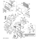 CABINET & COMPONENTS Diagram and Parts List for AJES08ASCM2  General Electric Air Conditioner