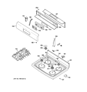 CONTROL PANEL & COOKTOP Diagram and Parts List for EGR3000EL2BB  General Electric Range