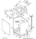 CABINET, COVER & FRONT PANEL Diagram and Parts List for GFSR3110H1WW  General Electric Washer