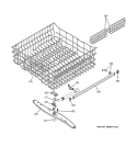 UPPER RACK ASSEMBLY Diagram and Parts List for GHD4309L20BB  General Electric Dishwasher