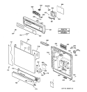 ESCUTCHEON & DOOR ASSEMBLY Diagram and Parts List for GSC3200G01WW  General Electric Dishwasher