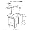CABINET & EXTERIOR PARTS Diagram and Parts List for GSC3200J01WW  General Electric Dishwasher