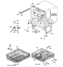 BODY PARTS Diagram and Parts List for GSC3500N00BB  General Electric Dishwasher
