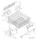 UPPER RACK ASSSEMBLY Diagram and Parts List for GSD6960N10SS  General Electric Dishwasher