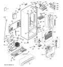 CABINET Diagram and Parts List for PDF22MFWABB  General Electric Refrigerator
