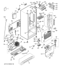 CABINET Diagram and Parts List for PDS20MFSBWW  General Electric Refrigerator