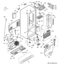 CABINET Diagram and Parts List for PDS22SHRBLSS  General Electric Refrigerator