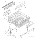 UPPER RACK ASSEMBLY Diagram and Parts List for PDW7300N15CC  General Electric Dishwasher