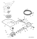 MOTOR - PUMP MECHANISM Diagram and Parts List for PDW7300N15CC  General Electric Dishwasher