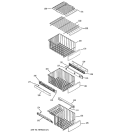 FREEZER SHELVES Diagram and Parts List for PSF26NGTEWW  General Electric Refrigerator