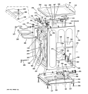 CABINET & TOP PANEL Diagram and Parts List for WHDVH660H0GG  General Electric Washer